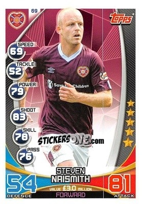 Sticker Steven Naismith - SPFL 2019-2020. Match Attax n. 69 - Topps