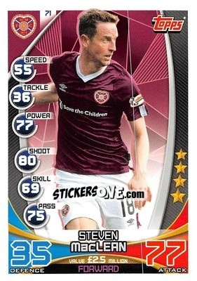 Sticker Steven MacLean - SPFL 2019-2020. Match Attax n. 71 - Topps