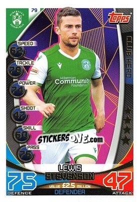 Sticker Lewis Stevenson - SPFL 2019-2020. Match Attax n. 79 - Topps