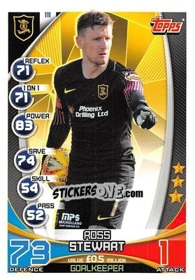 Sticker Ross Stewart - SPFL 2019-2020. Match Attax n. 111 - Topps