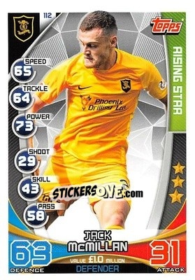 Sticker Jack McMillan - SPFL 2019-2020. Match Attax n. 112 - Topps