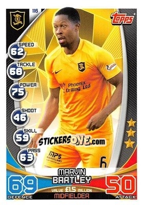 Sticker Marvin Bartley - SPFL 2019-2020. Match Attax n. 116 - Topps