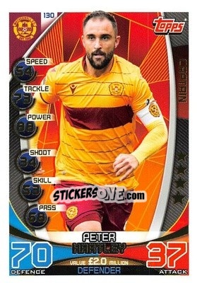 Sticker Peter Hartley - SPFL 2019-2020. Match Attax - Topps