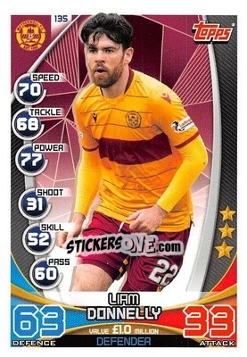 Cromo Liam Donnelly - SPFL 2019-2020. Match Attax - Topps
