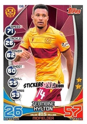 Sticker Jermaine Hylton - SPFL 2019-2020. Match Attax n. 138 - Topps