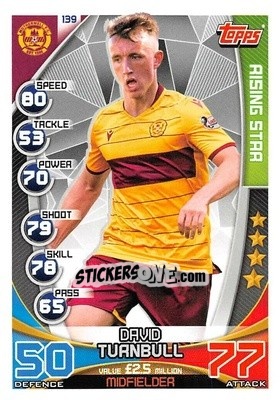 Sticker David Turnbull - SPFL 2019-2020. Match Attax n. 139 - Topps