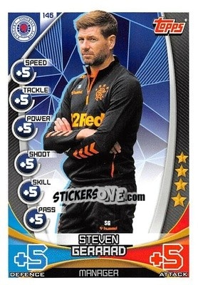 Sticker Steven Gerrard - SPFL 2019-2020. Match Attax n. 146 - Topps