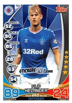 Sticker Filip Helander - SPFL 2019-2020. Match Attax n. 150 - Topps