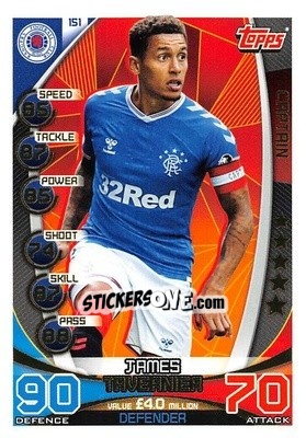 Sticker James Tavernier - SPFL 2019-2020. Match Attax n. 151 - Topps