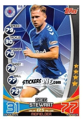 Sticker Greg Stewart - SPFL 2019-2020. Match Attax n. 158 - Topps