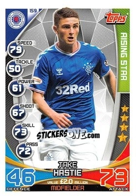 Sticker Jake Hastie - SPFL 2019-2020. Match Attax n. 159 - Topps