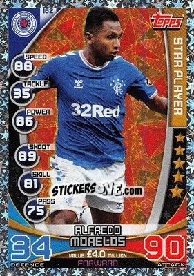 Sticker Alfredo Morelos - SPFL 2019-2020. Match Attax n. 162 - Topps