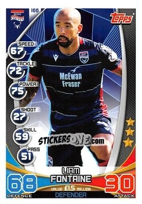 Sticker Liam fontaine - SPFL 2019-2020. Match Attax n. 166 - Topps