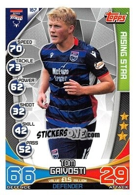 Sticker Tom Grivosti - SPFL 2019-2020. Match Attax n. 167 - Topps