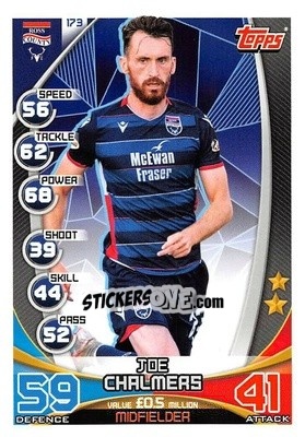 Sticker Joe Chalmers - SPFL 2019-2020. Match Attax n. 173 - Topps