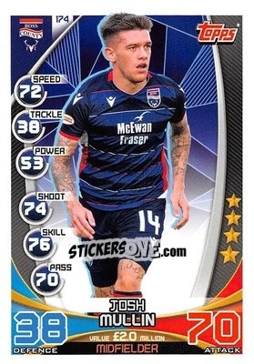 Sticker Josh Mullin - SPFL 2019-2020. Match Attax n. 174 - Topps