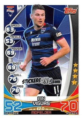 Sticker Iain Vigurs - SPFL 2019-2020. Match Attax n. 176 - Topps
