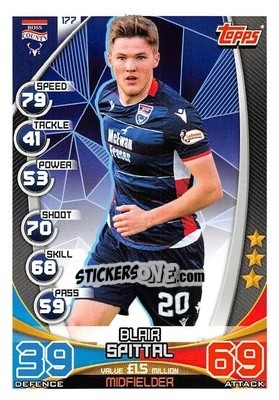 Sticker Blair Spittal - SPFL 2019-2020. Match Attax n. 177 - Topps