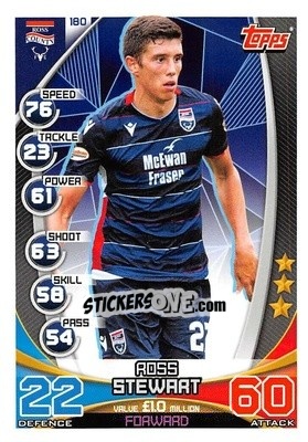 Sticker Ross Stewart - SPFL 2019-2020. Match Attax n. 180 - Topps
