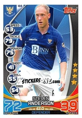 Sticker Steven Anderson - SPFL 2019-2020. Match Attax n. 188 - Topps