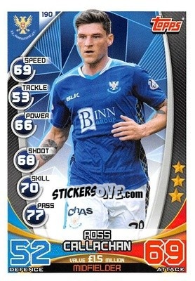 Sticker Ross Callachan - SPFL 2019-2020. Match Attax n. 190 - Topps