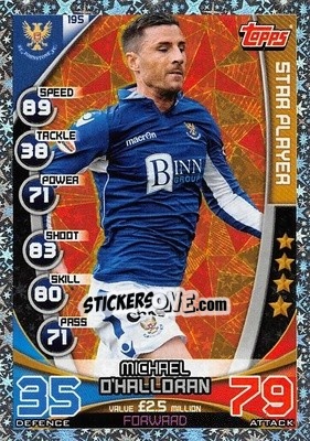 Sticker Michael O'Halloran - SPFL 2019-2020. Match Attax n. 195 - Topps