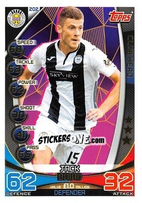 Sticker Jack Baird - SPFL 2019-2020. Match Attax n. 202 - Topps