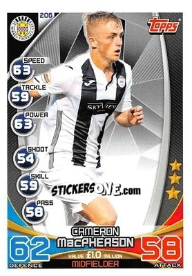 Sticker Cameron MacPherson - SPFL 2019-2020. Match Attax n. 206 - Topps
