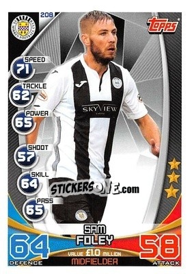 Sticker Sam Foley - SPFL 2019-2020. Match Attax n. 208 - Topps
