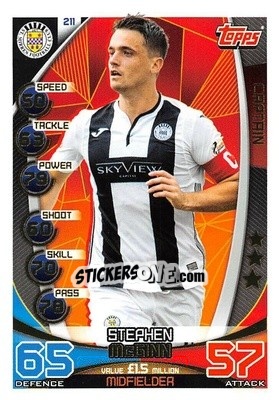 Sticker Stephen McGinn - SPFL 2019-2020. Match Attax n. 211 - Topps