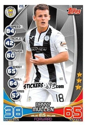 Sticker Danny Mullen - SPFL 2019-2020. Match Attax n. 215 - Topps