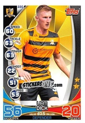 Sticker Liam Dick - SPFL 2019-2020. Match Attax n. 220 - Topps