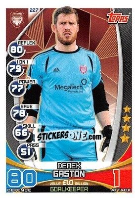 Sticker Derek Gaston - SPFL 2019-2020. Match Attax - Topps