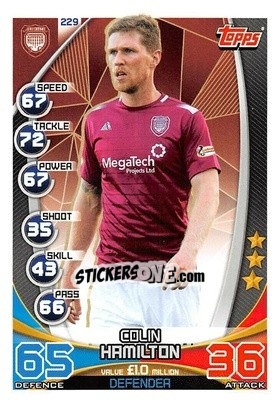 Figurina Colin Hamilton - SPFL 2019-2020. Match Attax - Topps