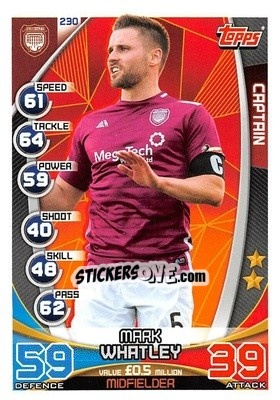 Sticker Mark Whatley - SPFL 2019-2020. Match Attax - Topps