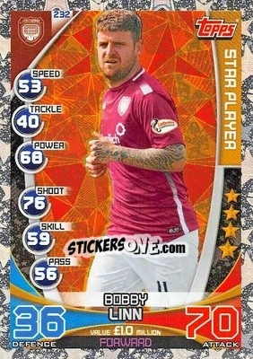 Sticker Bobby Linn - SPFL 2019-2020. Match Attax n. 232 - Topps