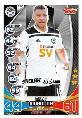 Sticker Andy Murdoch - SPFL 2019-2020. Match Attax n. 240 - Topps