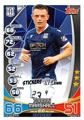 Sticker Jordan Marshall - SPFL 2019-2020. Match Attax n. 248 - Topps