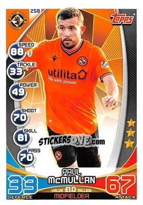 Sticker Paul McMullan - SPFL 2019-2020. Match Attax n. 258 - Topps