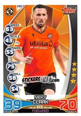 Sticker Nicky Clark - SPFL 2019-2020. Match Attax n. 260 - Topps