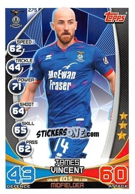 Sticker James Vincent - SPFL 2019-2020. Match Attax - Topps