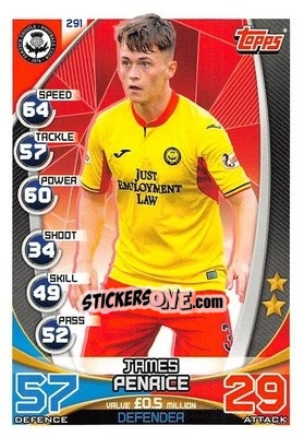 Sticker James Penrice - SPFL 2019-2020. Match Attax n. 291 - Topps