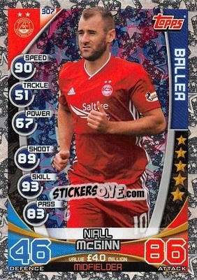 Sticker Niall McGinn - SPFL 2019-2020. Match Attax n. 307 - Topps