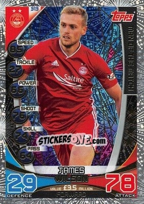 Sticker James Wilson - SPFL 2019-2020. Match Attax n. 313 - Topps