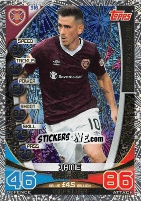 Sticker Jamie Walker - SPFL 2019-2020. Match Attax n. 316 - Topps