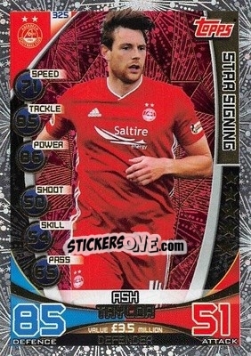 Sticker Ash Taylor - SPFL 2019-2020. Match Attax n. 325 - Topps