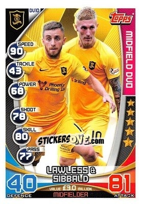 Figurina Lawless / Sibbald - SPFL 2019-2020. Match Attax - Topps