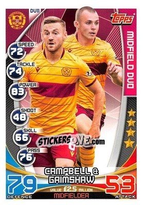 Sticker Campbell / Grimshaw - SPFL 2019-2020. Match Attax - Topps