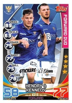 Sticker Hendry / Kennedy - SPFL 2019-2020. Match Attax n. DU14 - Topps