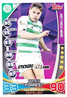 Sticker James Forrest - SPFL 2019-2020. Match Attax n. HH1 - Topps